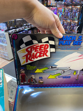 Mach 5 Playset with Spindle Chim Chim (Vintage Speed Racer, Resaurus) NEW - Bitz & Buttons