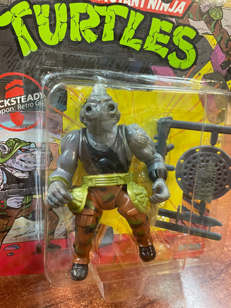 Hard Head Rocksteady -10 Back-  (Vintage TMNT Ninja Turtles, Playmates) **SEALED** - Bitz & Buttons