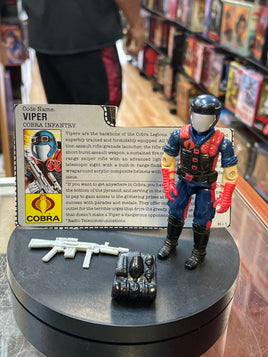 Cobra Infantry Viper with File Card (Vintage GI Joe, Hasbro) **COMPLETE** - Bitz & Buttons