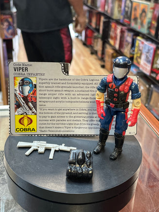 Cobra Infantry Viper with File Card (Vintage GI Joe, Hasbro) **COMPLETE** - Bitz & Buttons