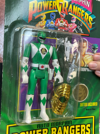 Auto Morphin Green Ranger (Vintage MMPR Power Rangers, Bandai) **SEALED** - Bitz & Buttons