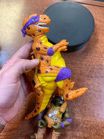 Cave Don with Trippy Tyrannosaurus (Vintage TMNT Ninja Turtles, Playmates) **LOOSE** - Bitz & Buttons