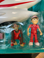 Mach 5 Playset with Spindle Chim Chim (Vintage Speed Racer, Resaurus) NEW - Bitz & Buttons
