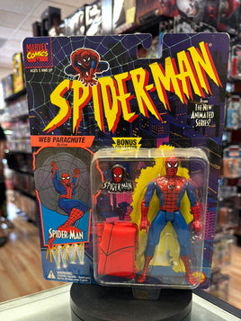 Web Parachute Spider-Man (Vintage Marvel Animated Spider-Man, Toybiz) SEALED