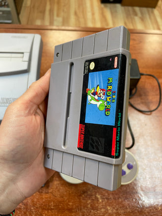 SNES JR Console with Super Mario World (SNES Super Nintendo, Vintage Video Games) **COMPLETE/TESTED** - Bitz & Buttons