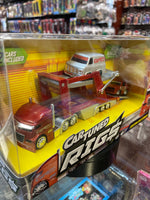 69 Pontiac GTO & 79 GMC Vandura (Car Tuned Rigs Die-Cast Car Carrier, MGA) SEALED - Bitz & Buttons