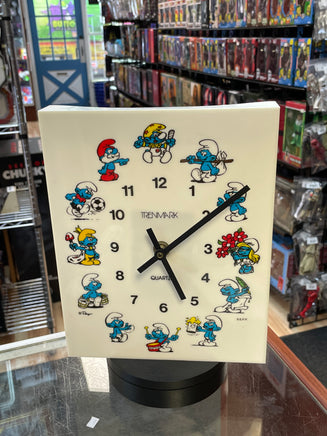 Smurf Wall Clock (Vintage PEYO, Trenmark) - Bitz & Buttons