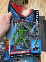 Green Goblin With Pumpkin Bomb Firing Goblin Glider Series 2 (Vintage Spider-Man, Toy Biz) SEALED