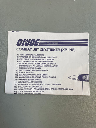 Combat Jet SkyStriker XP-14F with Box (Vintage GI Joe, FunSkool) **COMPLETE** - Bitz & Buttons