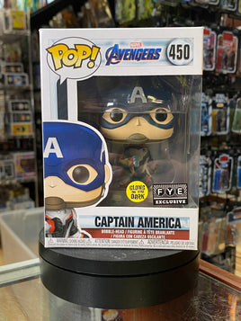 Captain America GITD #450 (Funko Pop, Marvel) EXCLUSIVE - Bitz & Buttons