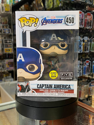 Captain America GITD #450 (Funko Pop, Marvel) EXCLUSIVE - Bitz & Buttons
