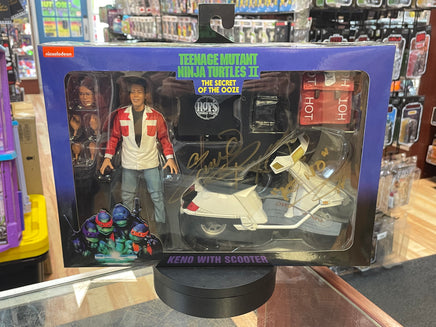 Keno W/ Scooter Signed by Ernie Reyes (NECA, TMNT Ninja Turtles) SEALED - Bitz & Buttons