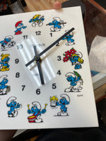 Smurf Wall Clock (Vintage PEYO, Trenmark) - Bitz & Buttons