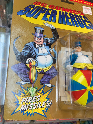 Penguin with Umbrella Missles (VIntage DC Superheroes, Toybiz) SEALED - Bitz & Buttons