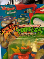 Sewer Heroes Super Mike 0091 (Vintage TMNT Ninja Turtles, Playmates) Sealed
