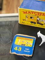 Yellow Pony Trailer with Horses Diecast (Vintage Matchbox, Lesney) - Bitz & Buttons