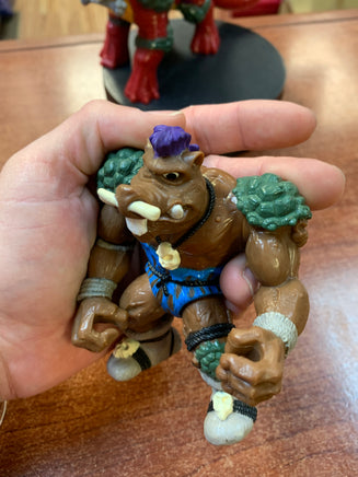 Cave Bebop w/ Bodacious Brontosaurus (Vintage TMNT Ninja Turtles, Playmates) **LOOSE** (Copy) - Bitz & Buttons