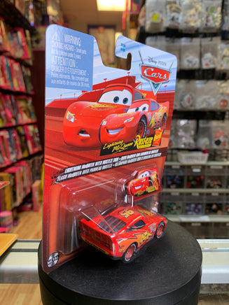 Lightning McQueen With Rusteze Sign (Pixar Cars, Mattel Diecast) - Bitz & Buttons