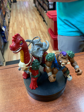 Cave Bebop w/ Bodacious Brontosaurus (Vintage TMNT Ninja Turtles, Playmates) **LOOSE** (Copy) - Bitz & Buttons