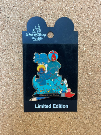 Disney Artist choice Triceratop (Disney, Pin Traders) SIGNED - Bitz & Buttons