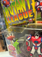 Bones Justice with Mutated Target (Vintage Mutant League, Galoob) Sealed