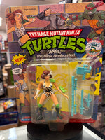 Ninja Newscaster April 0115  (Vintage TMNT Ninja Turtles, Playmates) Sealed