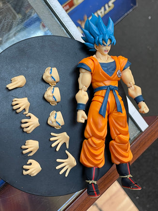 SS God SS Son Goku (Bandai SH Figuarts , Dragon Ball Z) **COMPLETE** - Bitz & Buttons