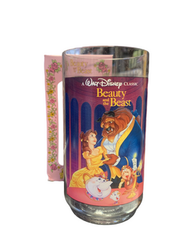 Beauty & The Beast Walt Disney Plastic Cup #5 (Vintage Happy Meal Glasses, Burger King)