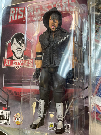 AJ Styles -Black-  (Rising Stars of Wrestling, Figures Toy Company) **SEALED** - Bitz & Buttons