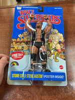 Stone Cold Steve Austin (LJN WWE Superstars, Mattel) SEALED - Bitz & Buttons