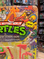 Hosem Down Donatello 0100 (Vintage TMNT Ninja Turtles, Playmates) Sealed