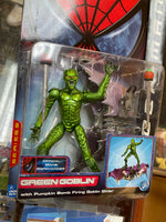 Green Goblin With Pumpkin Bomb Firing Goblin Glider Series 2 (Vintage Spider-Man, Toy Biz) SEALED