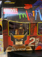 Brown Wolverine & Dark Magneto (Marvel Minimates, Diamond Select) SEALED