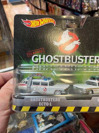 Ecto-1 & Ecto-1A (Ghostbusters, Hot Wheels, Mattel) NEW/OPEN BOX - Bitz & Buttons
