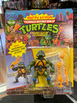 Wacky Action Sword Slicin Leonardo (Vintage TMNT Ninja Turtles, Playmates) Sealed