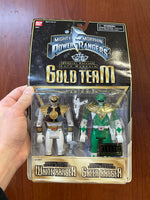 White & Green Ranger GOLD TEAM (Vintage MMPR Power Rangers, Bandai) **SEALED** - Bitz & Buttons