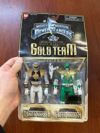 White & Green Ranger GOLD TEAM (Vintage MMPR Power Rangers, Bandai) **SEALED** - Bitz & Buttons