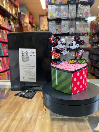 Mickey & Minnie Lidded Box 4019376 (Disney Enesco, Britto) NEW OPEN - Bitz & Buttons