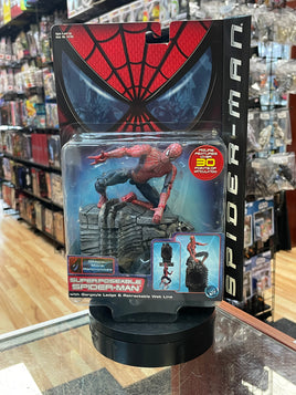 Super Poseable Spider-Man With Gargoyle Ledge Series 1 (Vintage Spider-Man, Toy Biz) SEALED