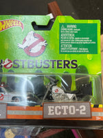 Ecto-1 & Ecto-2 (Ghostbusters, Hot Wheels, Mattel) NEW/OPEN BOX - Bitz & Buttons