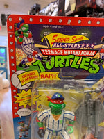 Grand Slammin Raphael 0132 (Vintage TMNT Ninja Turtles, Playmates) Sealed