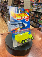 Real Riders Bright Yellow Dump Truck (Vintage Hot Wheels, Mattel) SEALED