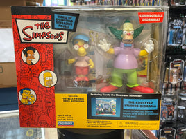 Krustylu Studios Diorama Krusty & Milhouse (Vintage Simpsons, Playmates) SEALED - Bitz & Buttons
