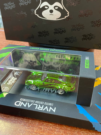 RWB Porsche 930 Green Diecast 1/64 (NVRLAND Collectibles, Trash Panda's ) SEALED - Bitz & Buttons