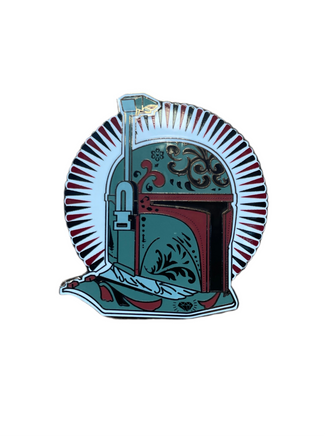 Boba fett day of the dead Helmet (Walt Disney World, Pin Traders) - Bitz & Buttons