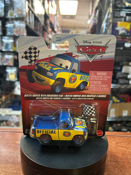 Dexter With Checkered Flag (Pixar Cars, Mattel Diecast) **SEALED**