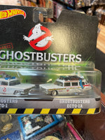 Ecto-1 & Ecto-1A (Ghostbusters, Hot Wheels, Mattel) NEW/OPEN BOX - Bitz & Buttons