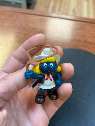Cowgirl Smurfette 20147 Smurf (Vintage PEYO, Schleich) - Bitz & Buttons