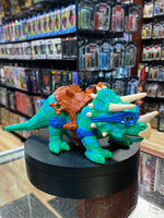 Cave Turtle Leo & Dingy Dino (Vintage TMNT Ninja Turtles, Playmates) COMPLETE - Bitz & Buttons