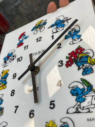 Smurf Wall Clock (Vintage PEYO, Trenmark) - Bitz & Buttons